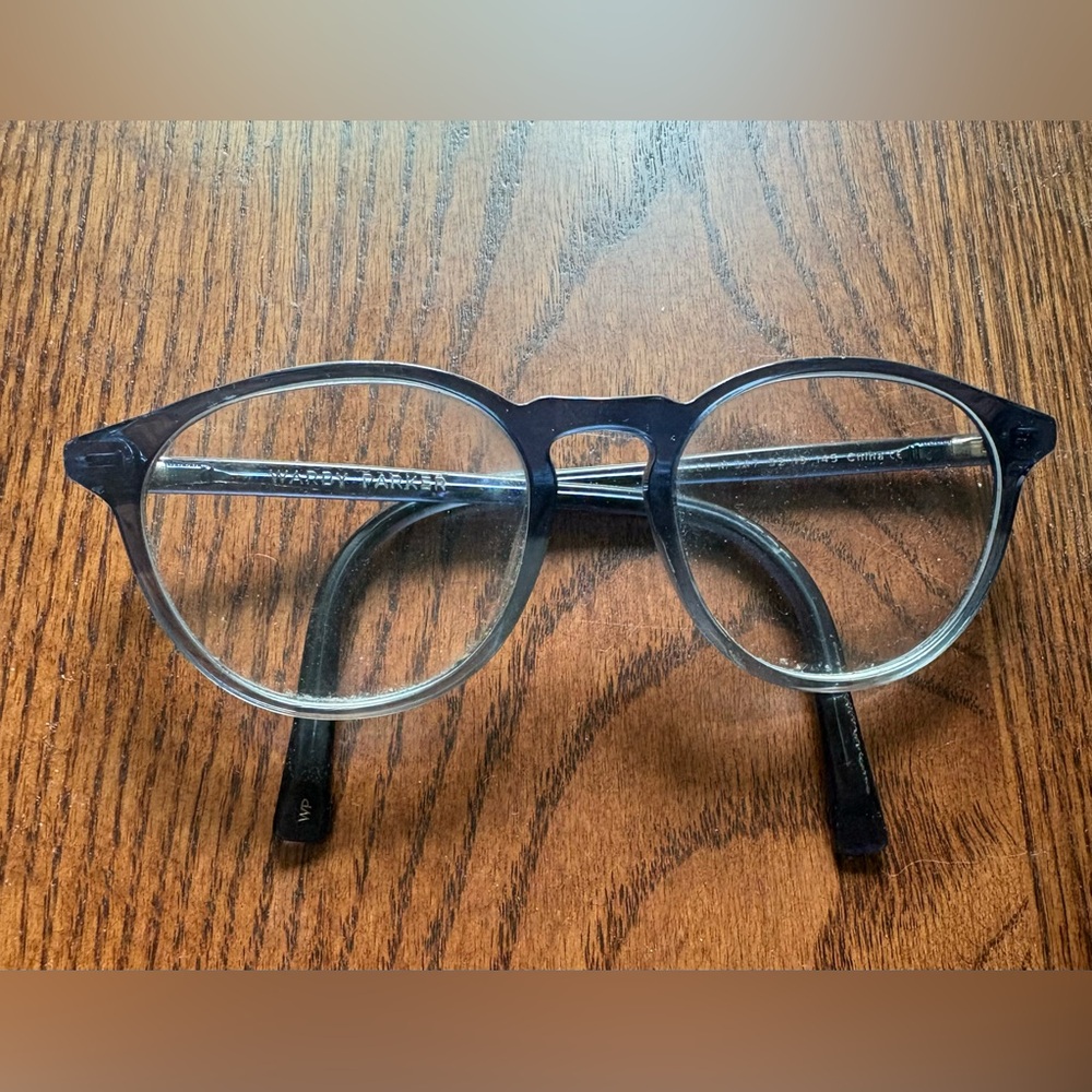 Warby Parker Butler frames in Marina Slate